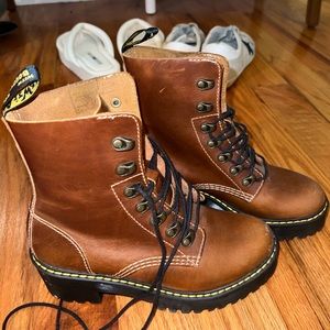 Brown Doc Marten Platforms size 7